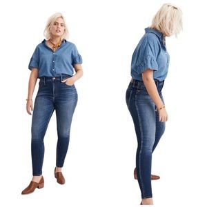 Madewell 10" High-Rise Skinny Jeans in Danny Wash 31